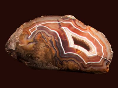 Agate stone. Museum of Natural Science. New York.