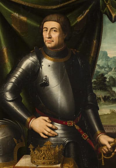 Portrait of the monarch Alfonso V, by Juan de Juanes, (1557, oil on panel, Museum of Saragossa, Zaragoza)